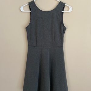 Gray A-Line Sleeveless Dress